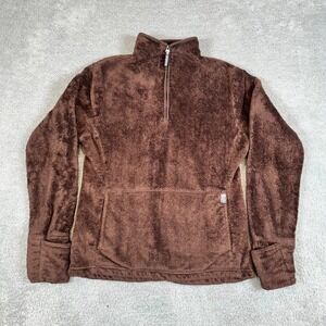 The North Face Osito Fleece Quarter Zip Pullover Brown Womens Medium AP4C